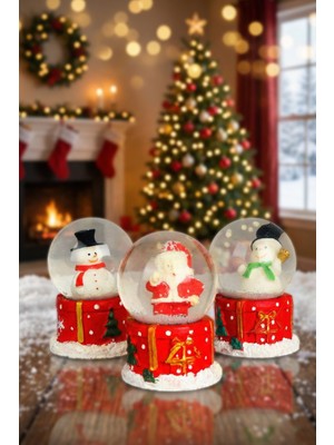 PremiumPort Mutlu Yıllar Kar Küresi, Yeni Yıl Temalı Dekorasyon Süsü