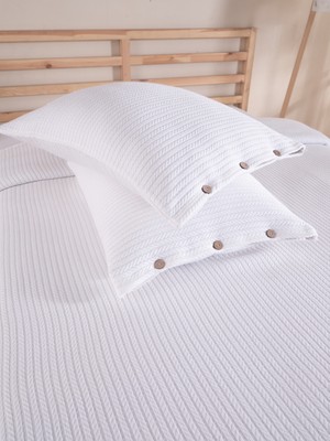 Örgüdesen Pike& Yatak Örtüsü Yastıklı