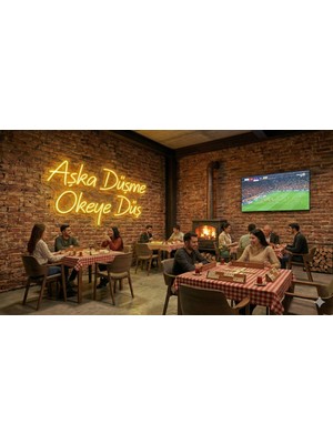 Neonled Aşka Düşme Okeye Düş Neon LED Yazı Dekoratif Aydınlatma