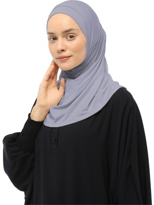 Altobeh İkili Set Pratik Eşarp Hazır Türban Ve Hijab Tesettür Bonesi - Gri