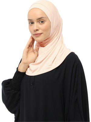 Altobeh İkili Set Pratik Eşarp Hazır Türban Ve Hijab Tesettür Bonesi - Bej