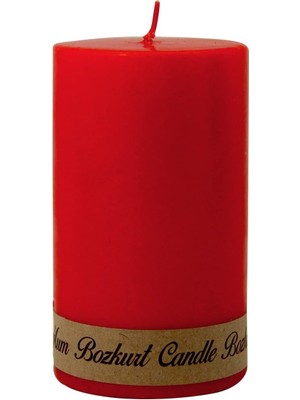 Storemax Sima Gift Bozkurt Mum Silindir Şeklinde Mum 7X12 cm (Kırmızı)