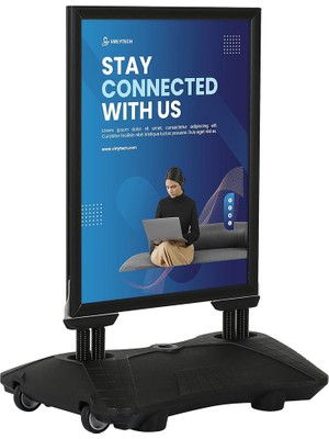 Snapper Wind Pro A0 (85X120CM) Siyah Kaldırım Panosu