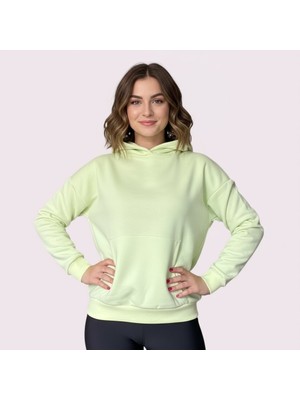 Merlot Oversize Kanguru Cepli Kapüşonlu Sweatshirt