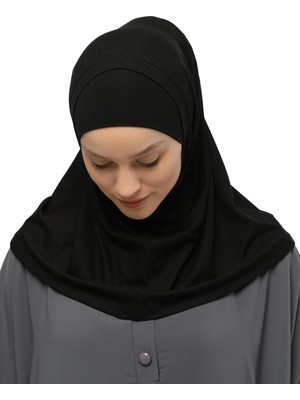 Altobeh İkili Set Pratik Eşarp Hazır Türban Ve Hijab Tesettür Bonesi - Siyah