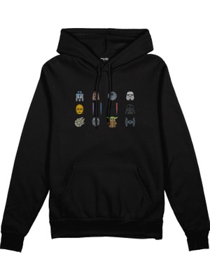 The Lucid Lab Star Wars Icons Oversize Hoodie - Siyah