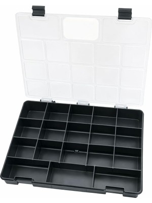 Storemax 32X25 cm Çok Bölmeli Şeffaf Plastik Organizer Kutu – Kapaklı Kilitli Saklama Kutusu, Balıkçı Malzeme Kutusu ve Inşaat Organizeri | Vida, Dübel, Olta Aksesuarı, Kurşun, Hobi ve Alet Kutusu