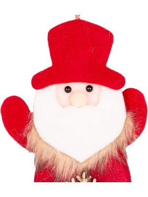 Storemax Yılbaşı Süsü Baba Kar Tanesi Figürlü Kırmızı 10X15 Cm.
