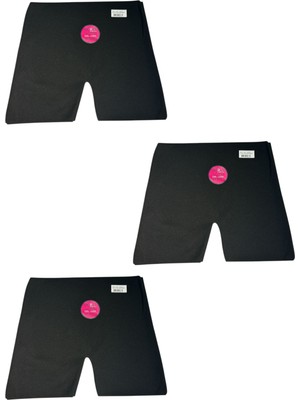 Dorya 3'lü Paket Lazer Kesim Yüksek Bel Şort Boxer