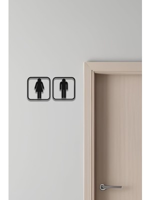 Storemax Wc Tabelası, Tuvalet Levhası, Kadın Erkek Tabela OS14