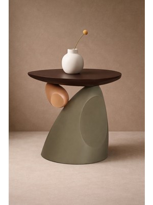 Valda Modern Tasarım Oval Yan Sehpa – Dekoratif Ayaklı Sehpa