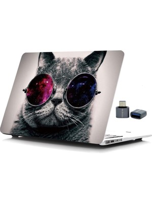Storemax Air 13 Inç Kılıf A1932 A2179 A2337 M1 Chip Uyumlu Mat Tpu Sert Kapak Kedi Desenli Lazer Uv Baskı Çizilmez Koruma Çok Renkli