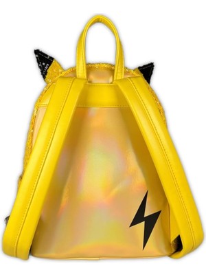 Loungefly Pokemon - Pikachu - Payetli Sırt Çantası - Birinci Sınıf Vegan Deri