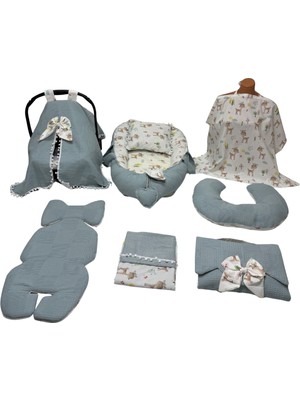 Babynest Bebek Yatağı Puset Örtüsü Alt Açma Emzirme Yastığı Ana Kucağı  Happy Baby Dikiş Atölyesi