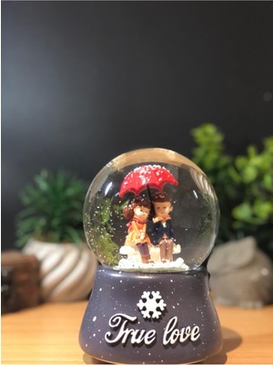 PremiumPort Romantik Çift Kar Küresi, Kendinden Püskürtmeli Büyük Boy, Hediye Alternatifi