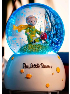 PremiumPort Müzikli Işıklı Otomatik Kar Küresi, Büyük Boy, Kar Tanesi ve Püskürtmeli