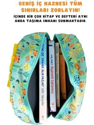 Storemax Baby Lisanslı Sevimli Hayvanlar Desenli Tek Bölmeli Anaokul-Kreş Için Polyester Bebek Sırt Çantası