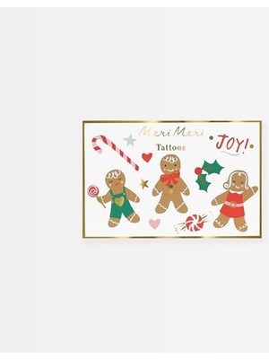 Storemax - Gingerbread Temporary Tattoos - Zencefilli Kurabiye Geçici Dövme