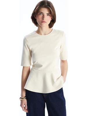 Lc Waikiki Yeni Sezon Bisiklet Yaka Peplum Bluz