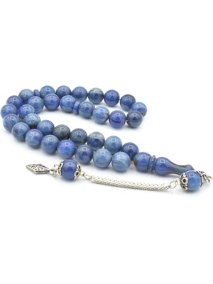 Murty99 Gümüş Kaplamalı Küre Kesim Hareli Lacivert Katalin Tesbih