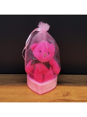 Ett Hediyelik Pembe Tül Kese ve Ayıcık Dinç Store - 004982