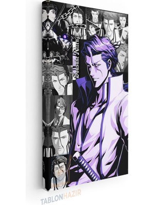 Tablonhazır Dikey Panaromik Kanvas Tablo Modern Duvar Tablosu Bleach Aizen Yeni Ev Hediyesi Ev Ofis Tablo