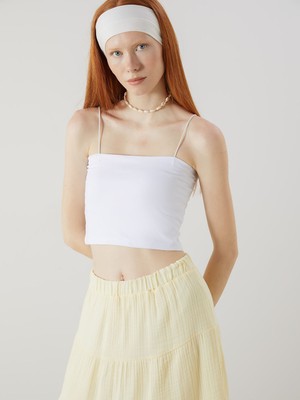 Lc Waikiki Yeni Sezon Kare Yaka Askılı Crop
