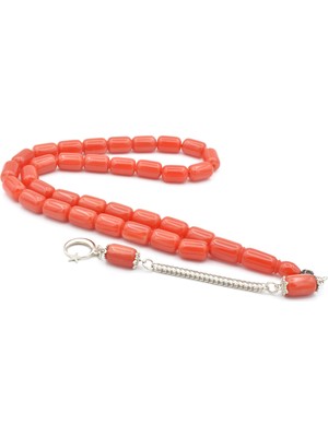 Tilki Kuyruğu Kamçılı Kapsül Kesim Turuncu Katalin Tesbih 002