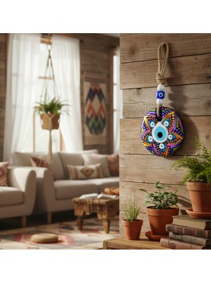 Handmade Şans ve Koruma Getiren El Boyaması Cam Nazar Boncuğu – Model-3