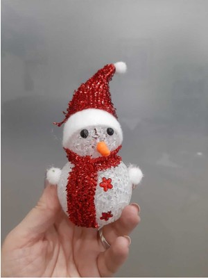 PremiumPort Işıklı Kardan Adam Dekoru, Eğlenceli Kış Süsü, Parlak ve Renkli Tasarım