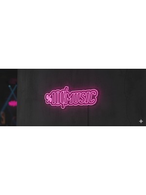 Neonled %100 Music Neon LED Logo Dekoratif Aydınlatma