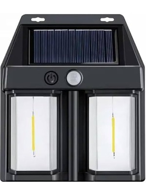 Vice Avm Rustik Ampul İkili Solar Duvar Aplik Güneş Enerjili Hareket Sensörlü TG-V 10809