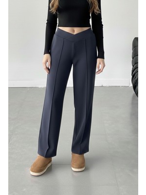 Softandbasic Kadın Dalgıc Scuba Kumaş Geniş Paça Battal Büyük Beden Eşofman Altı 2xl-3xl-4xl-5xl-6xl