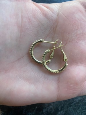 Çelik Kadın 14KTAŞLI Halka Küpe