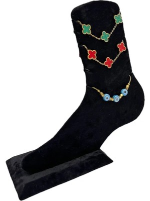 Sezgin Kutu ve Aksesuar Ayak Mankeni Hal Hal Standı Süet Siyah