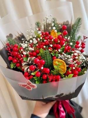 PremiumPort Büyük Kokina Buketi - Yılbaşı Sevgiliye Özel Kalp Atışı Tasarımı