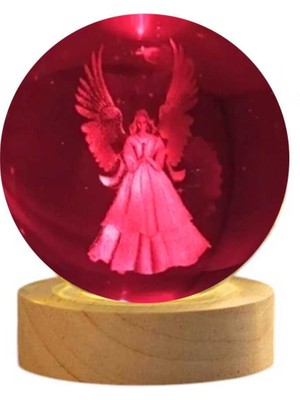 PremiumPort Cam Top Küre Melek Işıklı Aparatlı, Süs ve Dekorasyon Için Renkli Işıkli