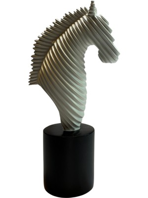 Klc Çizgili Tasarım At Heykel