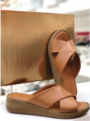 Cozi Company Kadın %100 Hakiki Deri Tam Ortopedik Yumusak Taban Günlük Terlik