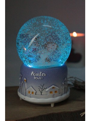 PremiumPort Otomatik Kar Küresi, Işıklı ve Müzikli Büyük Boy Hediye