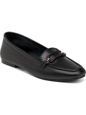 Tergan Siyah Hakiki Deri Kadın Babet - K25S1BB68615-A23