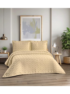 D'niss Home Zikzak 3 Parça Çift Kişilik Yatak Örtüsü