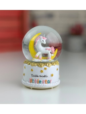 DS LLC Unicorn Kar Küresi Orta Boy Sarı Ay Iegtgrs-34