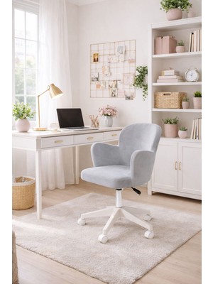 Markaelz Kelebek Beyaz Ayaklı Çalışma/ofis Sandalyesi