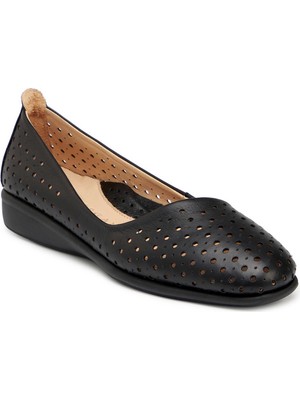 Tergan Siyah Hakiki Deri Kadın Casual Ayakkabı - K25I1AY67973-A23