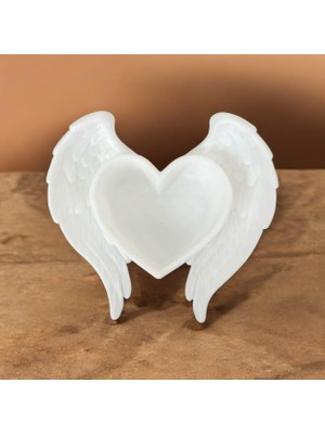 3D Tasarım Melek Kanatlı Kalp Takı Standı
