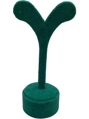 Megass Dekor Süet Kumaş Yeşil Renk 12 cm Küpe Sergileme Aksesuar