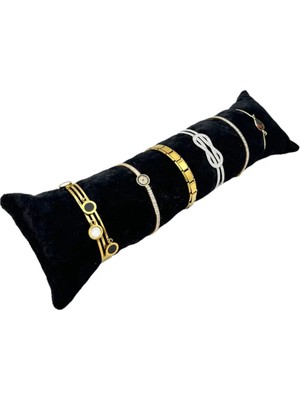 Sezgin Kutu ve Aksesuar Saat Bileklik ve Takı Yastığı 27 cm Siyah Süet