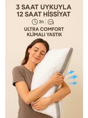 Klimalı Yastık Premium ( Yıkanabilen ) 1. Sınıf Terletme ve Koku Yapmayan  Ultra Comfort 1 Adet