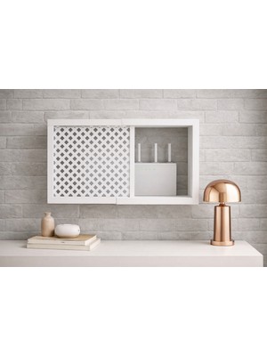 EyluX Shop Modern Dekoratif Duvara Asılabilir Sigorta ve Modem-Wifi Saklama Kutusu 30X40 cm Derinlik 10CM